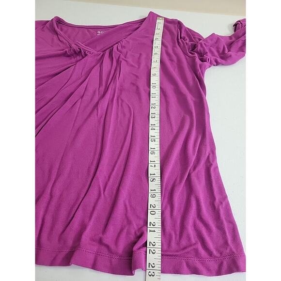 A New Approach A.N.A Purple V-Neck Long Sleeve Pullover Top Women's Size Large - Picture 5 of 9